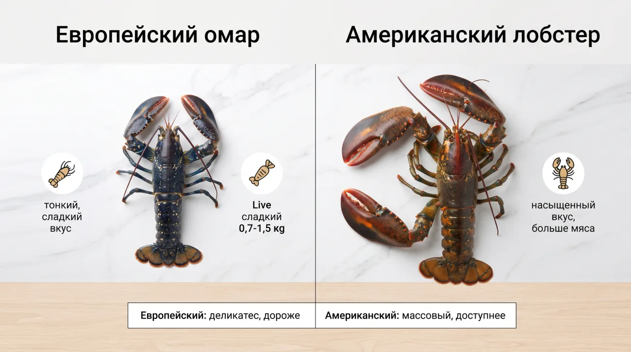 Лобстер и омар — в чём разница между ними