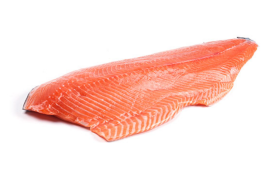 Форель морская филе на коже с/к 1,3- 1,8 Трим С х/к с/м в/у